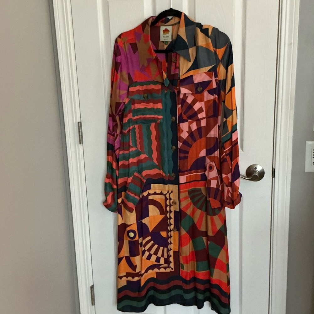 FARM Rio Multicolor Geometric Dress - Picture 3 of 4